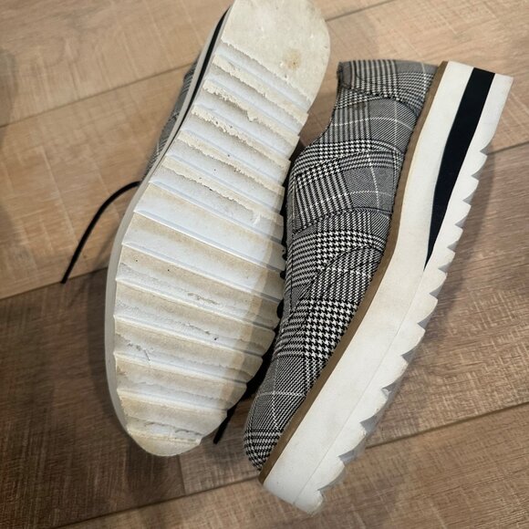 MADDEN GIRL WOMENS BLACK PLAID SHOES SIZE 10 - Picture 6 of 8